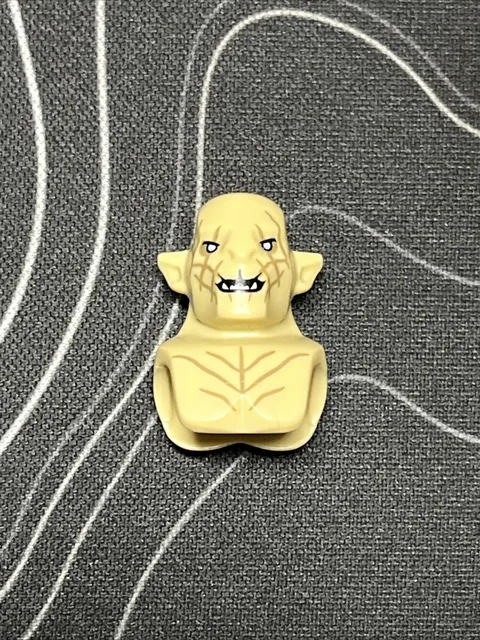 LEGO - Minifig, Head, Modified w/ Tan Markings on Face and Chest (Azog)