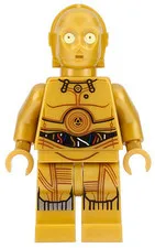 LEGO [No Color/Any Color] C-3PO - Colorful Wires, Printed Legs sw0700 Used Genui
