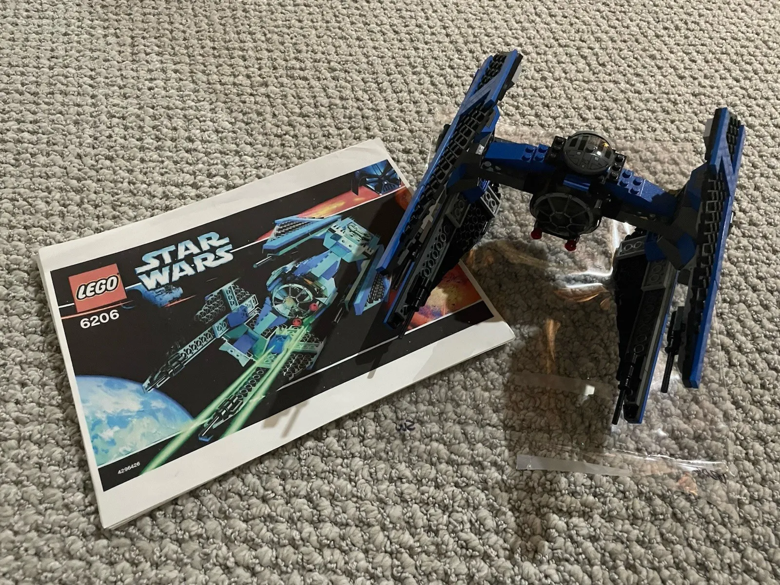 LEGO Star Wars 6206 TIE Interceptor, Inc Minifig & Color Printed Instructions