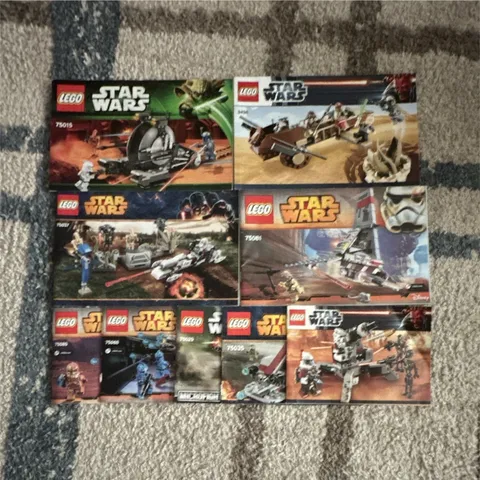 LEGO Star Wars Illustrated Instruction Manual Booklet Lot 75015 9496 75037