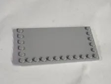 Lego 6178 Baseplate Tile Modified 6x12 Studs on 3 edges Light Gray