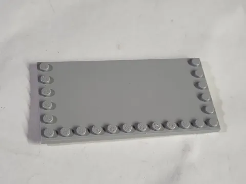 Lego 6178 Baseplate Tile Modified 6x12 Studs on 3 edges Light Gray