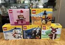 New LEGO Holiday 5 Set Lot 40091 Thanksgiving 40090 Halloween 40093 40679 40005