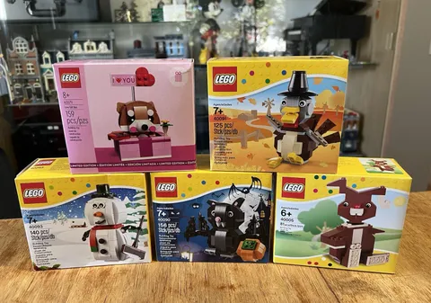 New LEGO Holiday 5 Set Lot 40091 Thanksgiving 40090 Halloween 40093 40679 40005