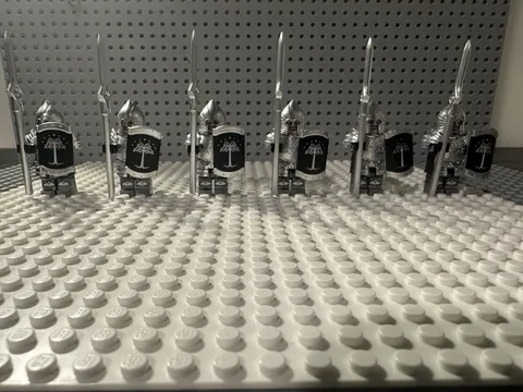 Lego LOTR Gondor Soldiers Custom Printed Minifigure Lot of 6