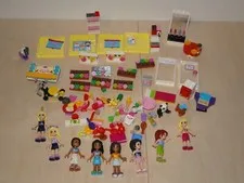 LEGO Friends Mini Figures Lot Parts Pieces Incomplete Animals Partial Builds