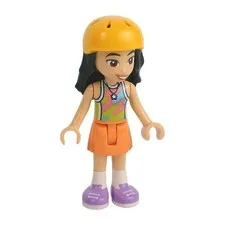 LEGO® Friends LIANN Minifigure™ Minidoll Bright Light Orange Helmet frnd0866