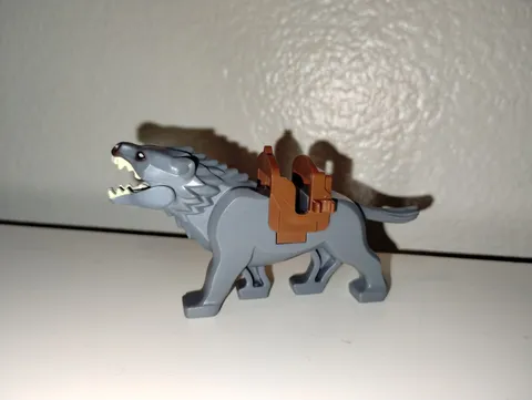 Lego Gray Warg Brown Nose Lord of the Rings Authentic With Saddle Minifigure EUC