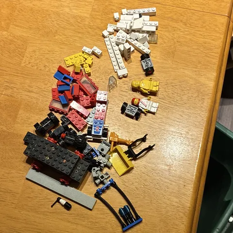 LEGO Figures and Bricks Set with Wheels and Miscellaneous Mixed Lot