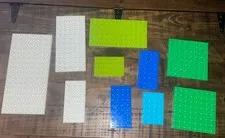 Lot of 10 Lego Duplo Base Plates in various sizes Colors 16X8 12X6 8X8 8X4 6X4