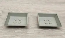 Lego 2512 Old Light Gray Grey Vehicle Tipper Bed Small Piece Part Lot Of 2