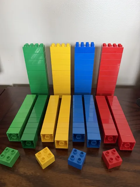 LEGO DUPLO Huge Lot 120 Bricks Building Blocks (40) 2x4 and (80) 2x2