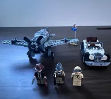 LEGO Indiana Jones 77012 Fighter Plane Chase Last Crusade 387pc Complete No Box