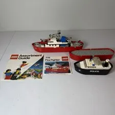 Vintage LEGO 709 Police Boat & 775 Firefighter Boat Manual Plus Extras