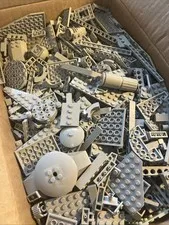 Lego Gray Lot 3 Pounds lbs Random Mixed Pieces Bulk Clean Building City Blocks