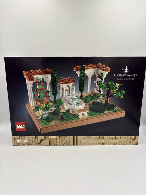 LEGO Icons 10359 Fountain Garden Gardens of the World 1302 PCS New Sealed