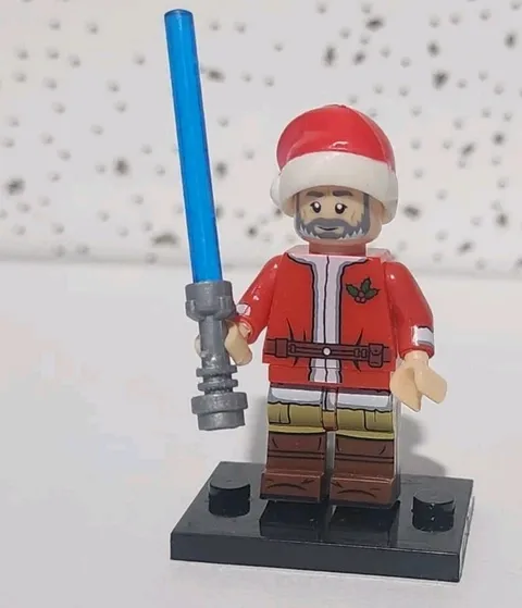 Custom Lego Obi -Wan Kenobi Star Wars Minifigure, Christmas ,Santa w