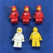LEGO Classic Space Astronaut Minifigures Lot Red White Yellow and Red