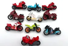LEGO lot of 10 Motorcycles Two wheeler dirt bike city town minifig accessories