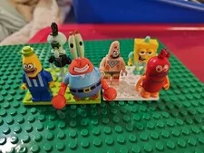 Lego SpongeBob Minifigure Lot Patrick, Mr. Krabs, Squidward, Spongebob and More 