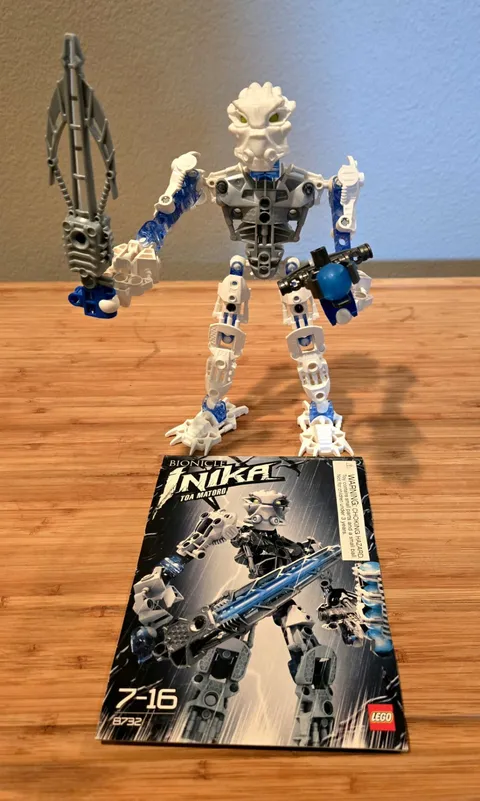 LEGO Bionicle Inika Toa Matoro (8732) No Zamors incomplete 