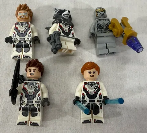 LEGO Avengers Endgame Quinjet Minifigures Lot x5 Thor Hawkeye Black Widow Rocket