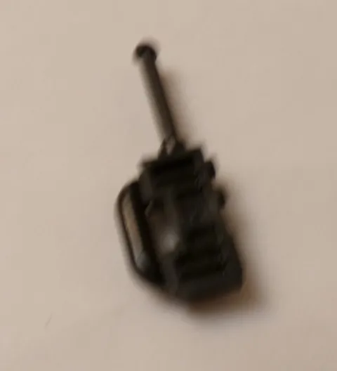 Lego x1 Black Minifigure Utensil WalkeTalkie, Detailed Grille, 19220 (028-100)