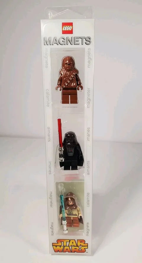 Lego Star Wars 851228 Retired Mini Figure Magnets Set Darth Vader Chewbacca Obi 