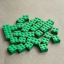Lego 03003 Green Replacement Parts Pieces Lot of 33
