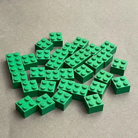 Lego 03003 Green Replacement Parts Pieces Lot of 33