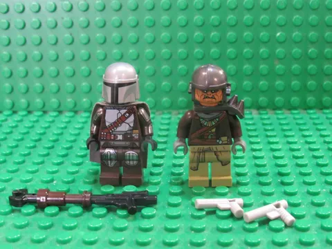 Lot 2 LEGO Star Wars The Mandalorian Minifigs 75299 75312 Klatooinian Raider MK5