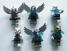 LEGO Legends of Chima Minifigure Lot of 6 Ice tribe Vultures, Bears, Saber tooth