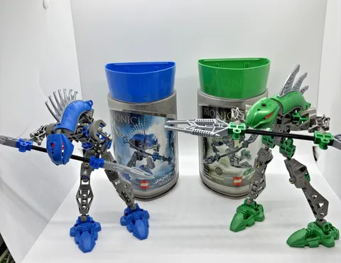 LEGO BIONICLE: Rahkshi Lerahk (8589) | Rahkshi Guurahk (8590) With Canister