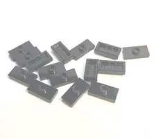 LEGO x 15  Black Plate, Modified 1 x 2 with 1 Stud #15573. We Combine Shipping