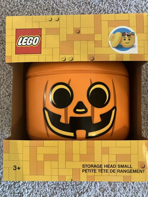 LEGO Pumpkin Jack O Lantern Storage Head Small Halloween