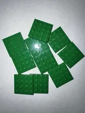 LEGO Green Plate 4x4 Part # 3031, lot of 10.