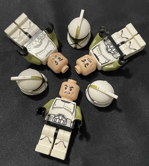 LEGO® Star Wars Clone Trooper Sergeant Minifigure Green Phase 1 75000 sw0438 lot