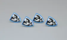 LEGO #32 blue border Falcon 4 shields minifigures Castle 6062 6074 6073 6059