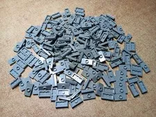 LEGO BULK LOT 200 LIGHT BLUISH GRAY MODIFIED JUMPER STUD PLATES 1X2  #3794