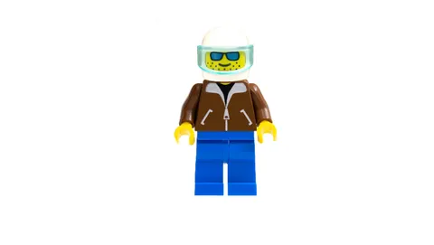 LEGO City (jbr001) HELICOPTER PILOT Minifigure From Set #6597 (1994)