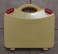 LEGO Yellow Hard Plastic Carrying Case Storage BOX Handle Snap Closure Dividers