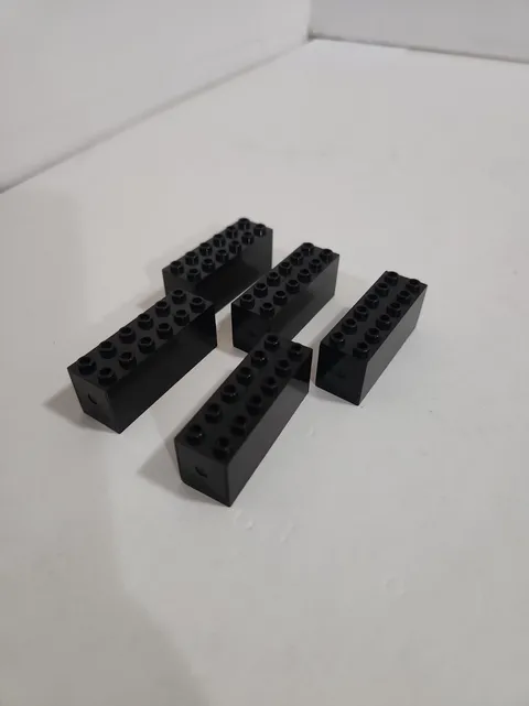 Lego Black Brick Weight Weighted 2x6x2 Bottom Sealed Dimple Ends 73090 Lot Of 5