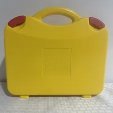 LEGO - Plastic Latching Storage Carry Case w/Dividers - Yellow/Orange/Red FULL