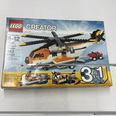 LEGO Creator Transport Chopper 7345 3 in 1 Helicopter Seaplane Ferry Set NEW