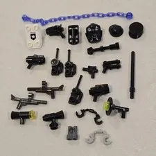 LEGO Weapons Bulk Lot Pieces Police City Chain Handcuffs Hats Helmet 