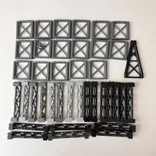 LEGO Girder Lot - Gray Black 1x6x5 Rectangular 2x2x10 CITY Parts for MOCS CITY