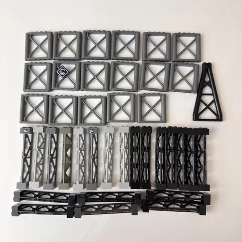 LEGO Girder Lot - Gray Black 1x6x5 Rectangular 2x2x10 CITY Parts for MOCS CITY