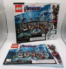 Used Manuals ONLY 1 & 2 LEGO Super Heroes: Iron Man Hall of Armor 76125 Booklets