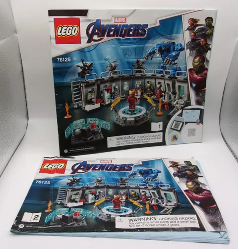 Used Manuals ONLY 1 & 2 LEGO Super Heroes: Iron Man Hall of Armor 76125 Booklets