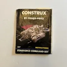 Vintage Fisher-Price Construx 587 Starforce Command Set Instructions Booklet